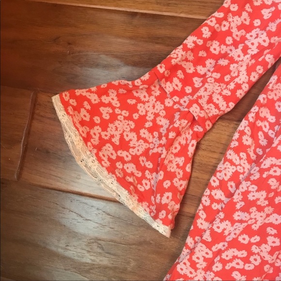 Free People Like You Best Orange Floral Mini Dress - Picture 6 of 14